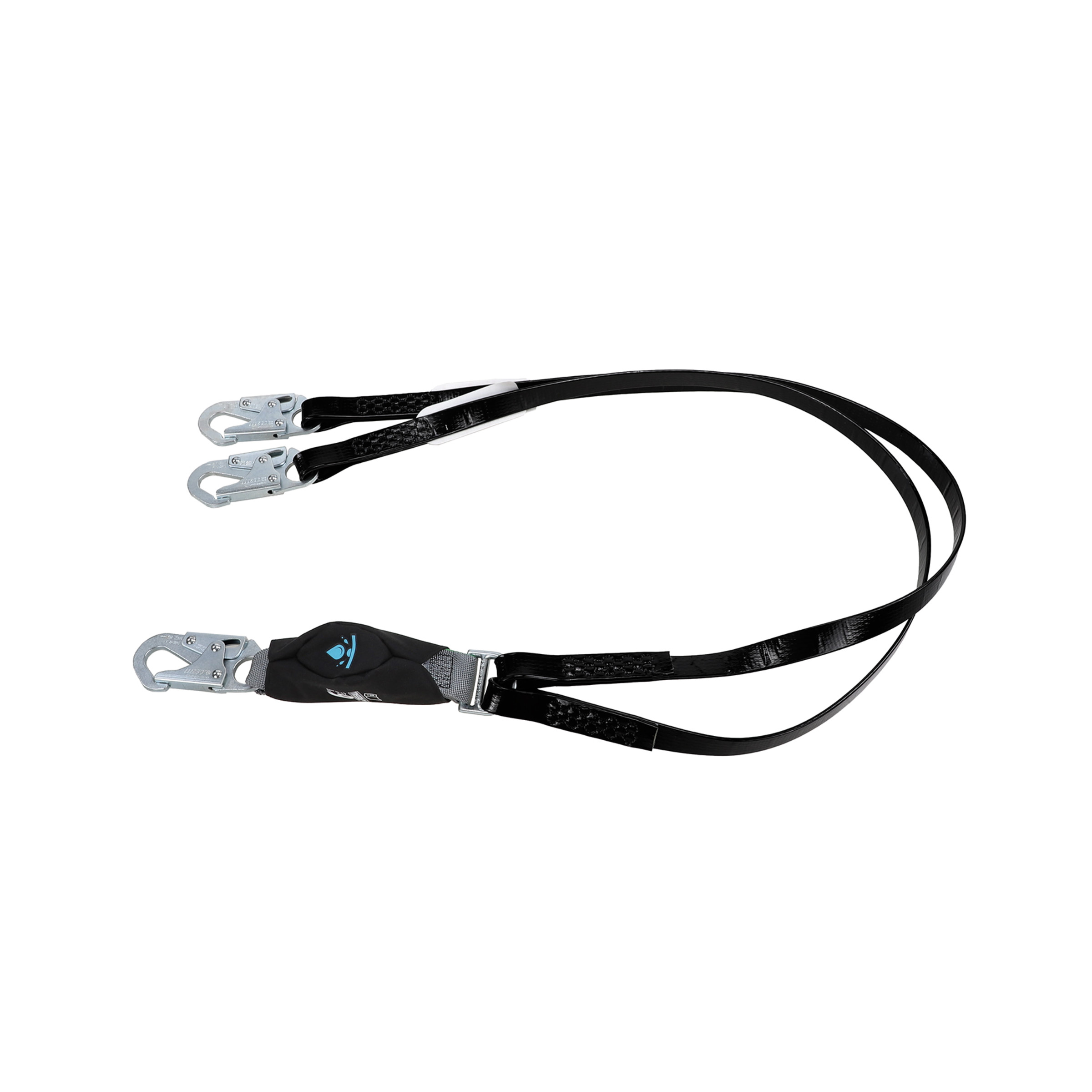 V-SERIES anti-corrosion twin leg energy absorbing lanyard, 6', small snaphook ANSI Z359.3-2017